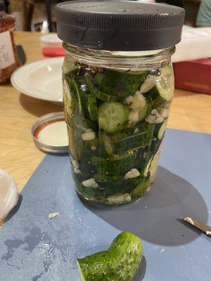 My pickles ready to ferment a few days