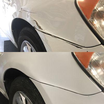 Spot repairs can be done on site with our mobile paint and body service.