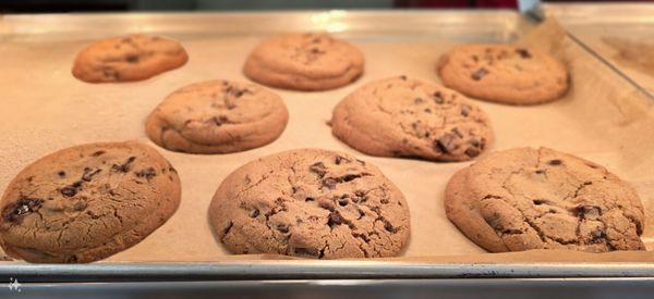 humongous chocolate chip cookies