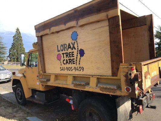 Vinyl decals for Lorax Tree Care in Albany.