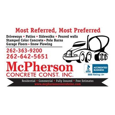 McPherson Concrete Construction, Inc.