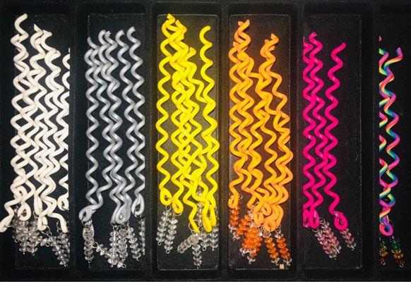 Pop of color loc hair accessories