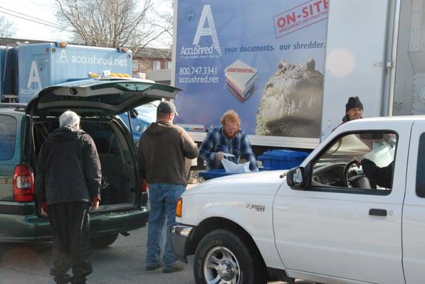 AccuShred does community and company Shred Events