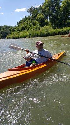 Kayaking is a great way to experience the Niobrara River.  We have solo kayaks (shown here) and tandem kayaks, too!