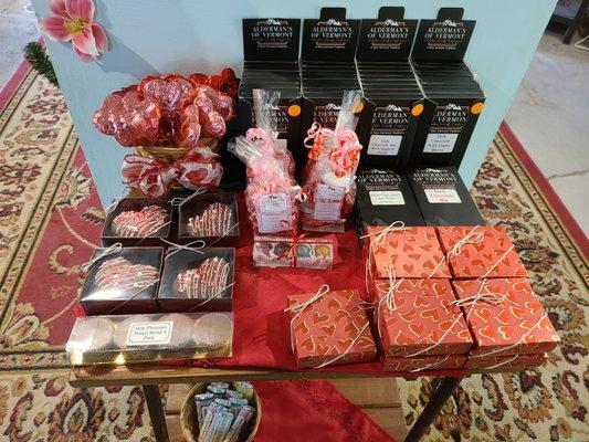 Aldermans Chocolates ready for Valentine's Day.