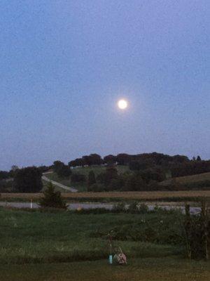 Full moon over the Greenfield Golf Course