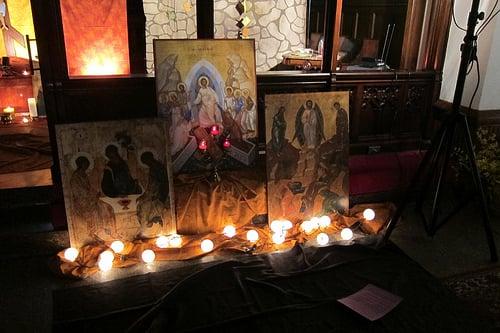 Prayer Station with Icons