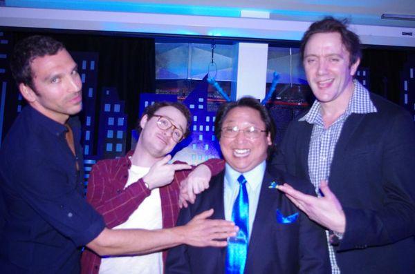 Thanks September for saving the day!  Here I am with the Cast from The Tick, Scott Speiser, Griffin Newman, and Peter Serafinowicz!