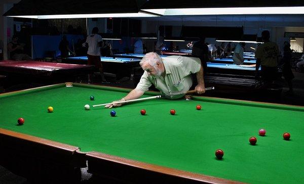 12 Foot English Snooker Table keeps everyone on their toes