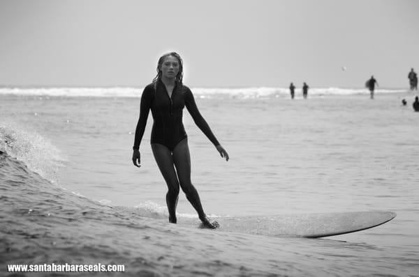 Local up and comer Fanny, finding the perfect line in Malibu, Ca