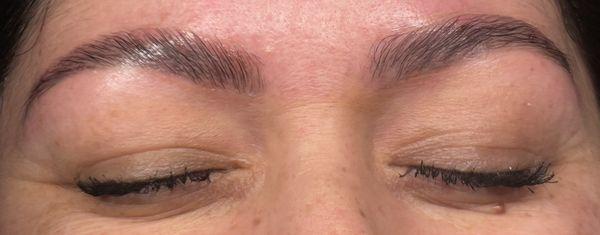 Brow lamination and tint