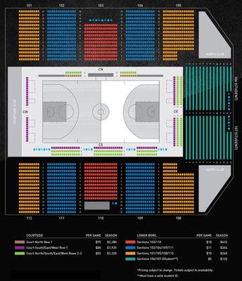 Motor City Cruise home arena seating chart and ticket pricing. Wayne State Fieldhouse.