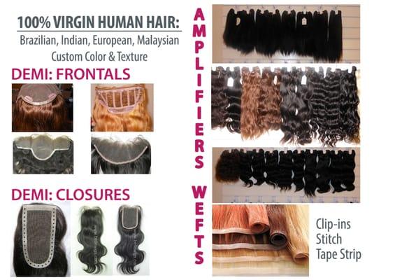 A complete collection of hair extensions and pieces!