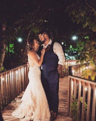 Boardwalk to wedding gardens