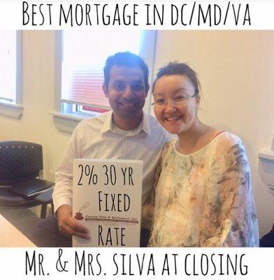 Mr. & Mrs. Silva Close in DC Office with a 2% 30 Year Fixed Interest Rate Through The NACA Program - Kristopher Fraley