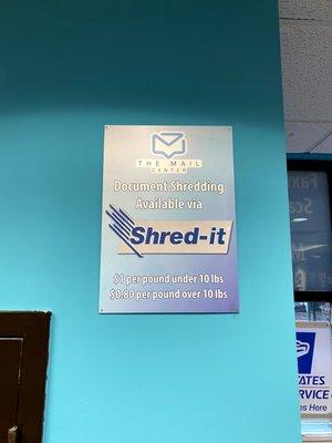 Business Services, like paper shredding