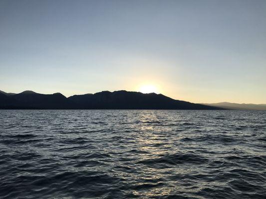 The Alpenglow on Lake Tahoe.