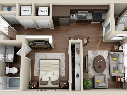 1 Bedroom Apartment