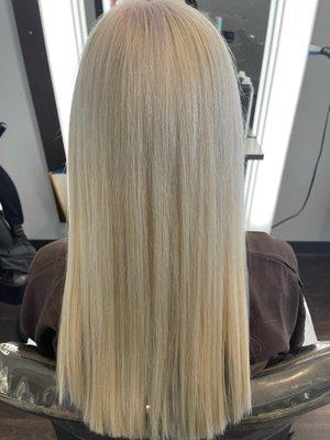 Icy Aveda Blonde  painted by our designer Stylist Nareh!