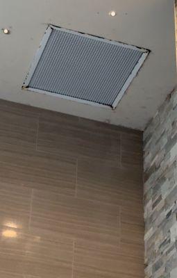 And this is the air vent above all the amenities area.