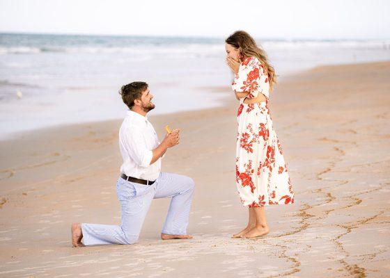 Surprise engagement daytona beach