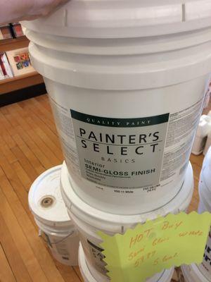 White Semi-Gloss 5 Gal $59.87 Semi-Gloss Blanco 5 Gal $59.87