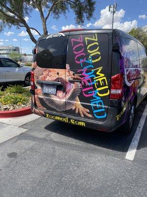 Cool wrap decor, but terrible parking job. I couldn't get into my car via the driver side.