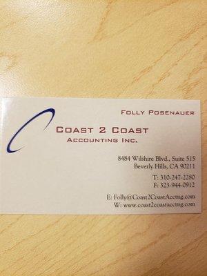 Coast 2 coast business card