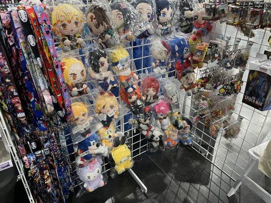 Lanyards, keychains, and plush toys