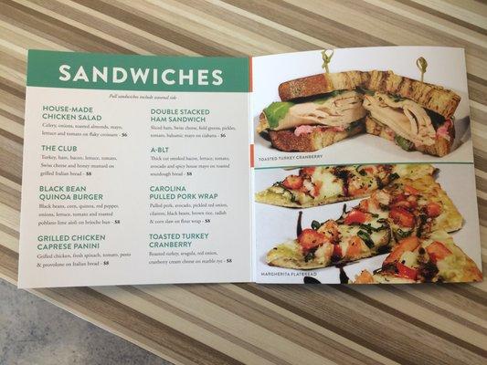 New Menu! Sandwiches