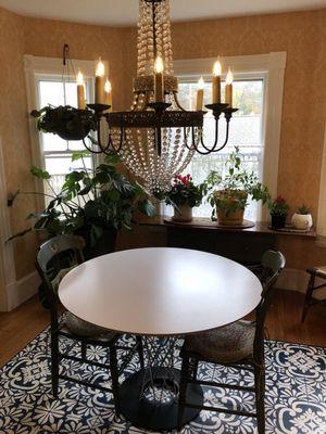 My daughter & I put up the clearance chandelier today & we love it.  Thank you Bedford Ethan Allen store!