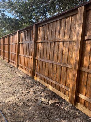 This fence was stained in Grapevine,Tx