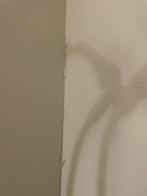 Cracks in most corners of dry wall