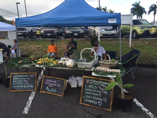 Booth at the farmers market