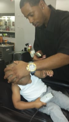 By "Ty" Yes we do cut kids hair to.