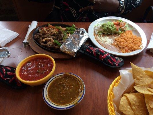 Fajitas Lunch Special. Chicken and beef