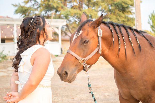 A mom and her horse!