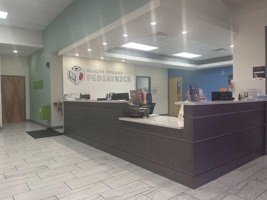 Welcoming desk of Health Corner Pediatrics