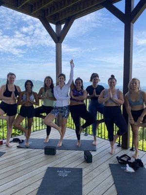 Bachelorette weekend yoga in Gatlinburg!