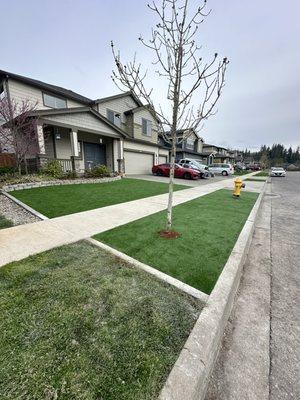 Artificial turf installed