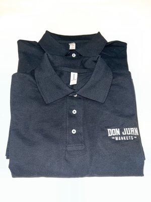 Navy polo shirts with custom design and logo