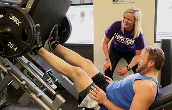 Anytime Fitness has multiple trainers, ready to help you along your fitness journey!