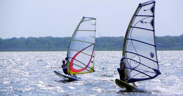 Windsurfing at lakes Bay