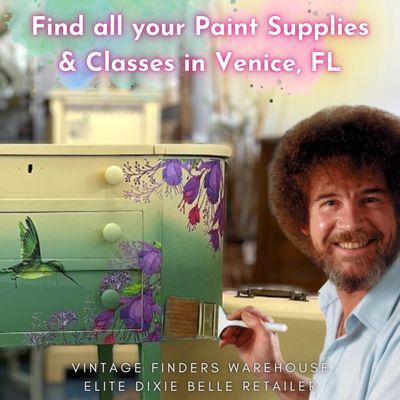 Do you paint furniture? Want to learn how? We carry the entire Dixie Belle Paint line. Customs & classes available.