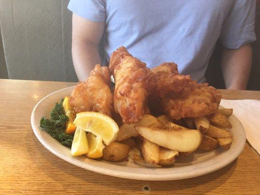 Fish and chips. Massive IMO.