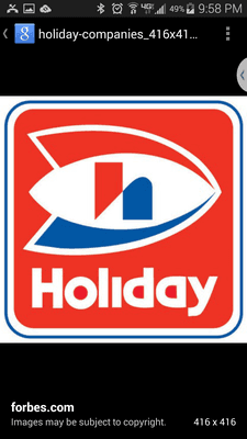 Holiday gas station/ store signage