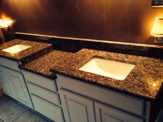 Bathroom Vanity using Brown Butterfly.