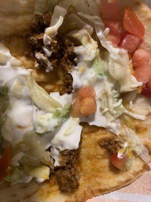 Nacho cheese beef chalupa