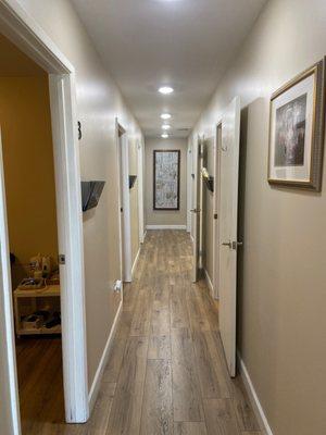 Hallway to patient rooms