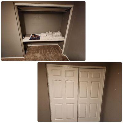 Closet door installation